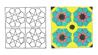 رسم زخرفة هندسية (5) شكل المعين باستعمال برنامج الاوتوكاد