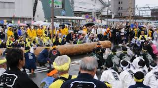 天下の奇祭・御柱里曳き行ｉｎ伊勢原（斧入れ神事）