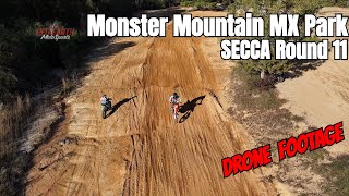 Drone chases racers around Monster Mountain MX Park!