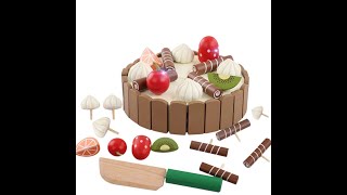 Play Set Wooden Food Toy DIY Cake Toy Cutting Fruit Vegetable Food  Play Toys For Children Kids