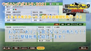 ウイニングポスト９・２０２１～１９８４年スタートのおすすめ繫殖牝馬紹介パート２【お守りを使って買えるおすすめ繫殖牝馬を紹介しています】