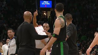 Jayson Tatum was EJECTED as he had some words for the ref 😳
