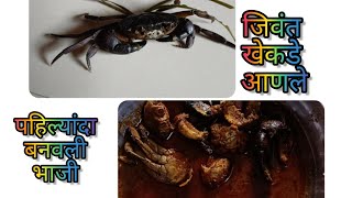 मी पहिल्यांदाच बनवली (चिंबोरी) खेकड्याची भाजी. @my video #khekdyachi #chimbori #bhaji