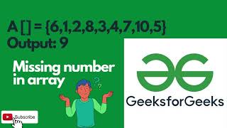 Missing a number in array solution in java Youtube | GeeksforGeeks solution in java | Full Solution.