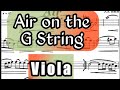 Air On The G String I Viola Sheet Music Backing Track Play Along Partitura J S Bach