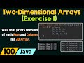 Two-Dimensional Arrays in Java (Exercise 1)