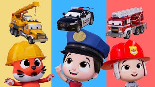 Fire Rescue | Fire Truck Song | Police Car Cartoon |  Number Train #appMink Kids Song & Nursery