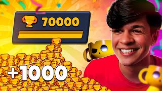 16 HORAS DE PUSH ➡️ 70K DE TROFÉUS - ZEREI O BRAWL!