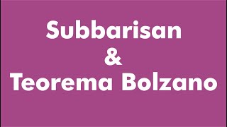 #AnalisisReal2 | Subbarisan dan Teorema Bolzano