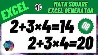 Add Multiplication to Math Square Puzzle Generator in Excel or Google Sheets | Full Tutorial
