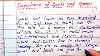 importance of sports and games | write essay on importance of sports and games | easy essay writing