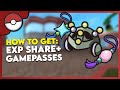 How To Get EXP Share + Gamepasses In PBF! | Pokemon Brick Bronze