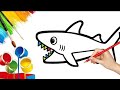 How to Draw a Shark | Easy Drawing Step By Step for kids