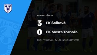 Zostrih zápasu FK Šalková - FK Mesta Tornaľa, 30.9.2017 o 19:00