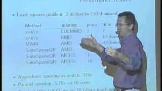 33: direct methods for sparse linear systems (lecture 33 of 42)