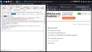 OAuth Forced OAuth profile linking Portswigger Lab Updated Solution