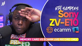 Sony ZV-E10 4K Test Footage vs Ecamm Live Recording