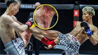 Leg Kicks FROM HELL 😱🔥 Taiki Naito vs. Wang Wenfeng Was Brutal