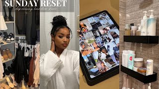 SUNDAY RESET | 2023 vision boarding, redecorating, closet de-clutter, deep cleaning, & more
