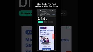 How To Get Brat Font #shorts #tutorial #fyp #fypシ゚viral #edit #fypviral #shortsfeed