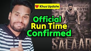 Salaar Official Runtime Confirmed | Jo Socha Tha Wohi Hua | Maza Ayega 💥 | Kamal Kumar