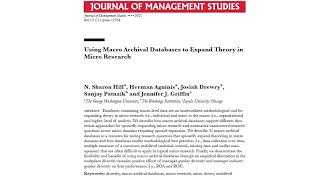 How to Use Databases to Study Micro and Macro Phenomena Simultaneously