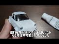 カープラモデル製作　マツダr360クーペレーシング　塗装の大失敗　car model mazda