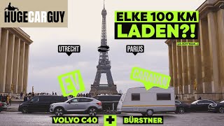 ELKE 100 KM (!) aan de laadpaal?! Op reis met een EV én een caravan | HUGE Car Guy Reportage