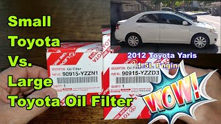 Toyota Oil Filter 90915 YZZN1 vs. 90915 YZZD3 Cut Open Comparison