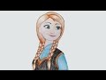 How to draw  Anna ( Frozen) step by step (very easy)