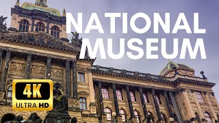 Czech National Museum Prague walking, 4k Czech