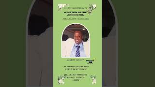 Winston Henry Arrington | Funeral Announcement #obituariessvg #svg #stvincent