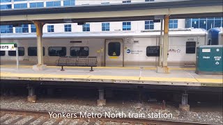 Metro North Hudson Line train ride from Yonkers to Grand Central Station New York City