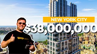 Inside A Luxury $38,000,000 NYC Skyscraper Duplex Penthouse!