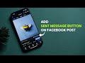 How To Add  Sent Message  Button on Facebook Page Post?