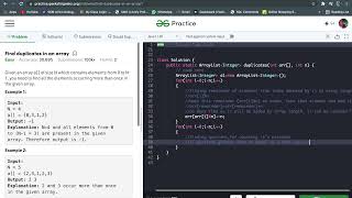 Find Duplicates in an Array | GeeksForGeeks | Java | Best case Complexity