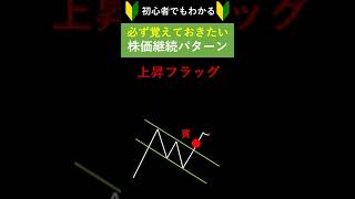 1分で分かる”上昇フラッグ”エントリーポイントも解説！覚えておきたいチャートパターン　#株式投資 #shorts #fx