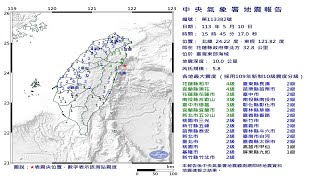 快新聞／花蓮外海15：45規模5.8地震「深度僅10公里」 最大震度4級－民視新聞