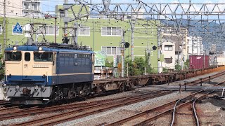 (二度目の来阪)5087レ EF65 2101 原色クリームプレート 平野通過