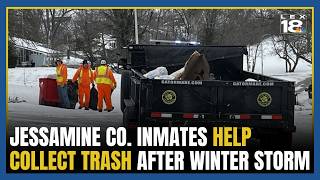 Jessamine County inmate work crews help collect trash after winter storm disrupts regular service