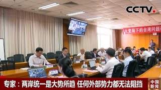 专家：两岸统一是大势所趋 任何外部势力都无法阻挡 |《中国新闻》CCTV中文国际