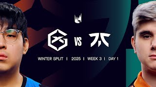 GX v FNC | 2025 LEC Winter | Week 03 Day 01 | GIANTX vs Fnatic