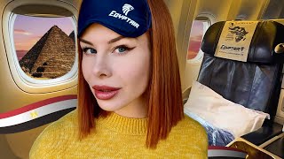 EGYPTAIR BUSINESS CLASS 🇪🇬🐪 NEW YORK - CAIRO 💛  Boeing 777-300