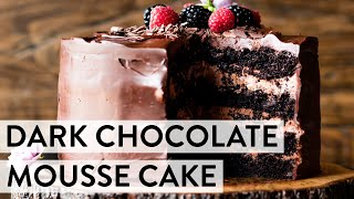 Dark Chocolate Mousse Cake | Sally's Baking Addiction