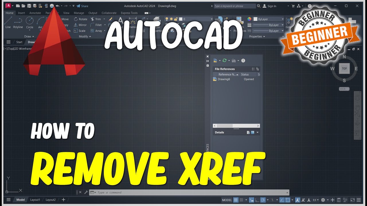 AutoCAD How To Remove Xref - YouTube