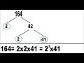 prime factors of 164. prime factors decomposition of 164. factor tree method.