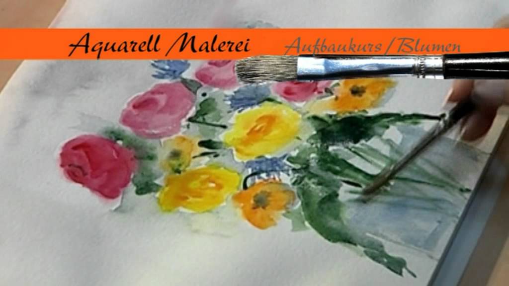 Malen.TV - Aquarellmalerei Blumen - YouTube