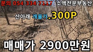 (NO.628) 영천땅 영천부동산 개울가 300P  매매 2900만원 땅사모TV