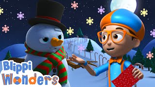 Barry The Snowman Takes Blippi On A Scavenger Hunt Blippi Wonders