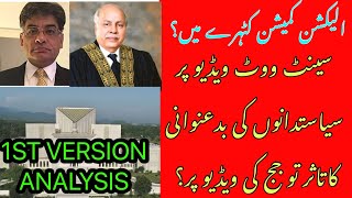 #senatevote 1ST VERSION ANALYSIS  سپریم کورٹ سینٹ ووٹ کیس:  آئین کی تشریح کی بجائے درمیانہ راستہ؟